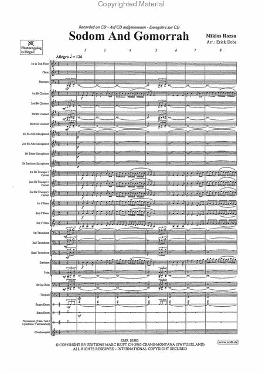 Sodom And Gomorrah Concert Band scores gallery preview page 3