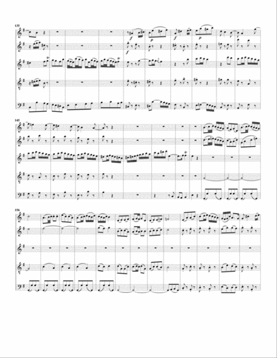 Aria: Schlaf mein Liebster from Weihnachtsoratorium (Christmas oratorio) BWV 248 (arrangement for 5 Small Ensemble scores gallery preview page 5