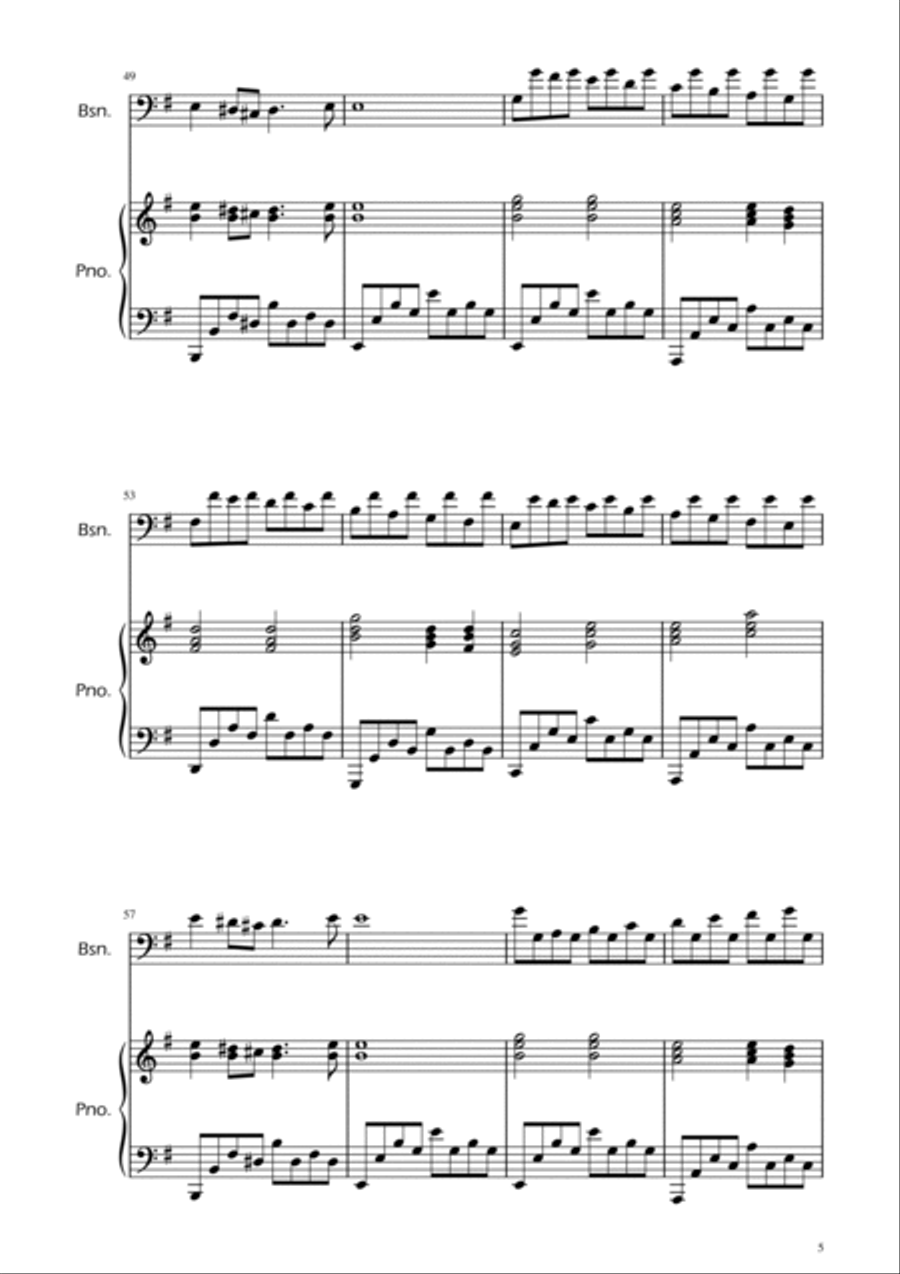 Passacaglia - Handel/Halvorsen - Bassoon Solo w/ Piano Chamber Music scores gallery preview page 5