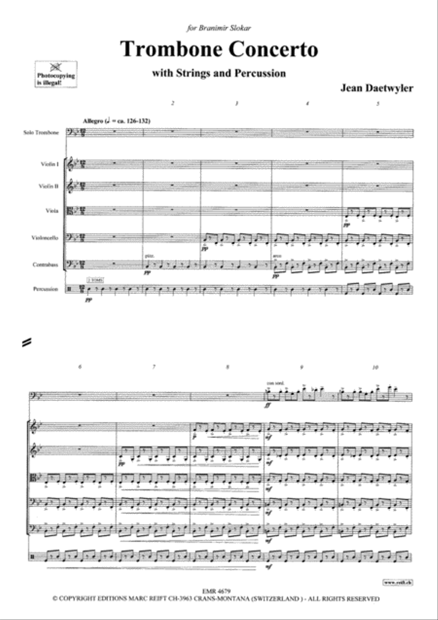 Trombone Concerto String Orchestra scores gallery preview page 3