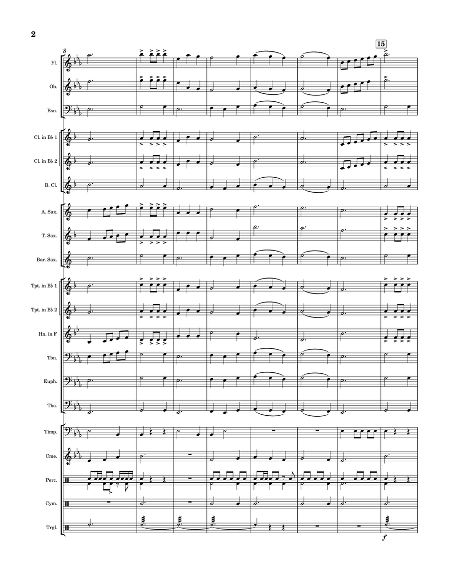 Triumphant Fanfare For Concert Band Concert Band scores gallery preview page 2