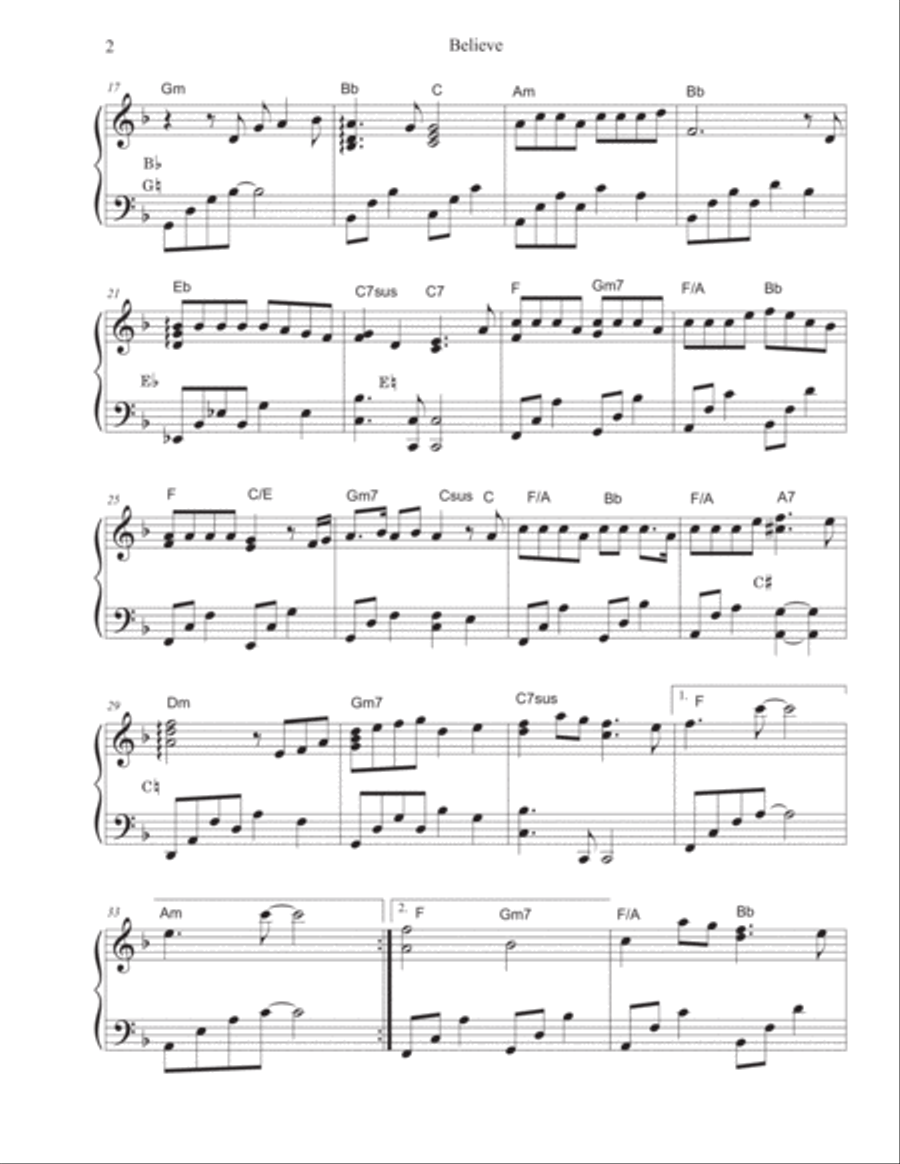 Believe Harp scores gallery preview page 2