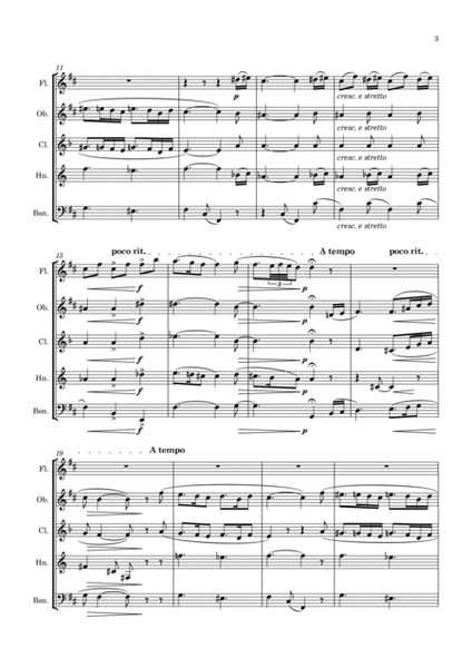 Grieg: Lyric Pieces Op.43 No.2 Ensom vandrer (Solitary Traveller) - wind quintet image number null