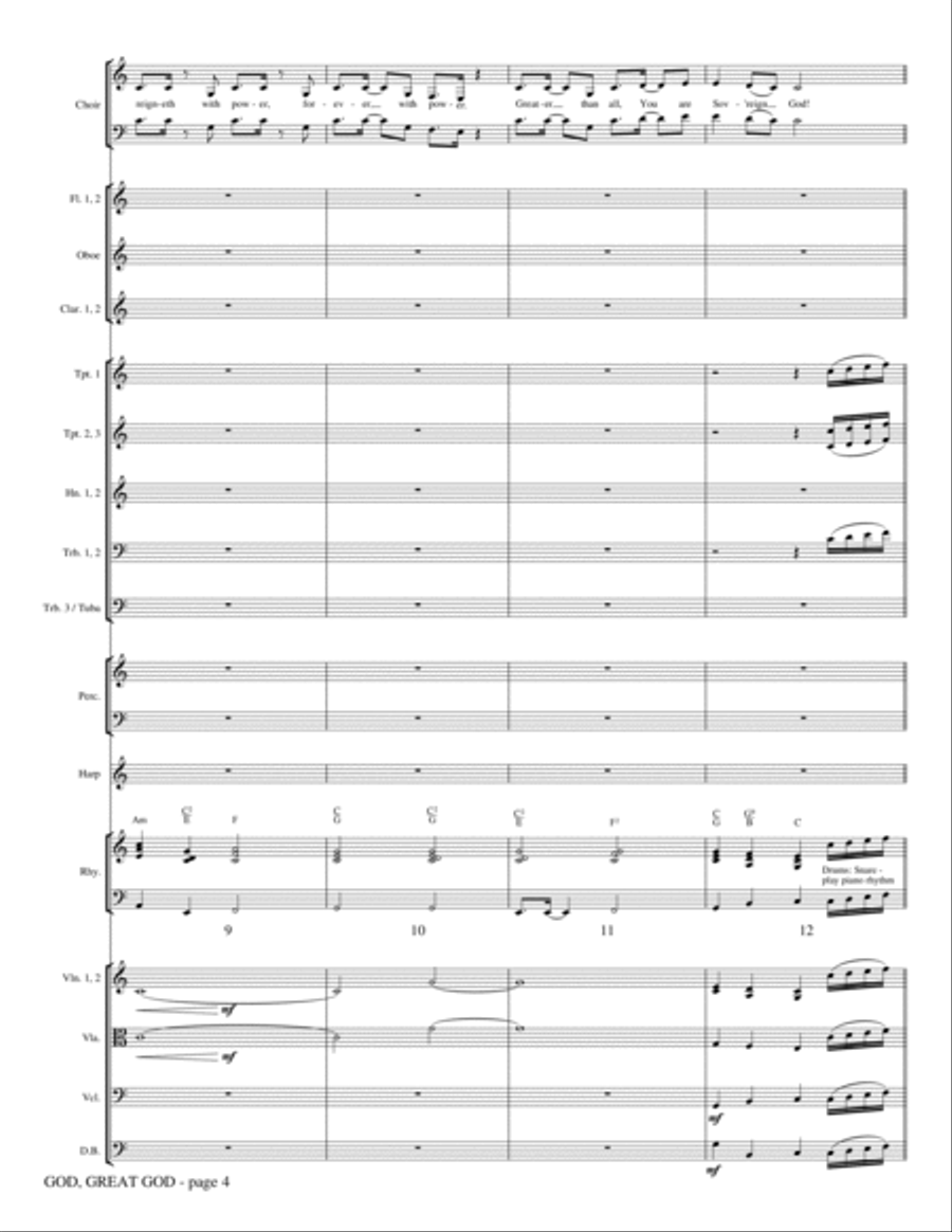 God, Great God - Full Score Choir scores gallery preview page 3