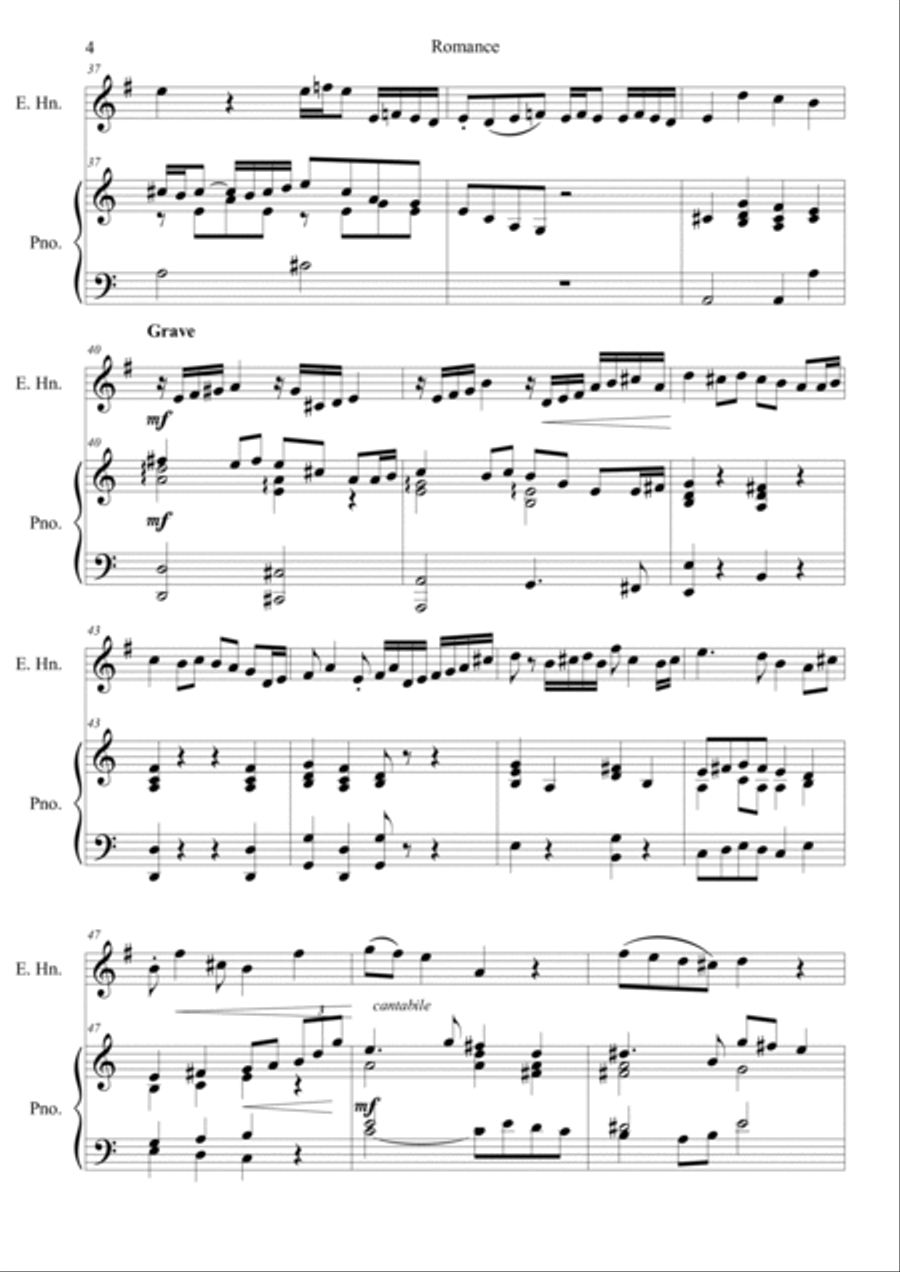 Romance English Horn scores gallery preview page 4