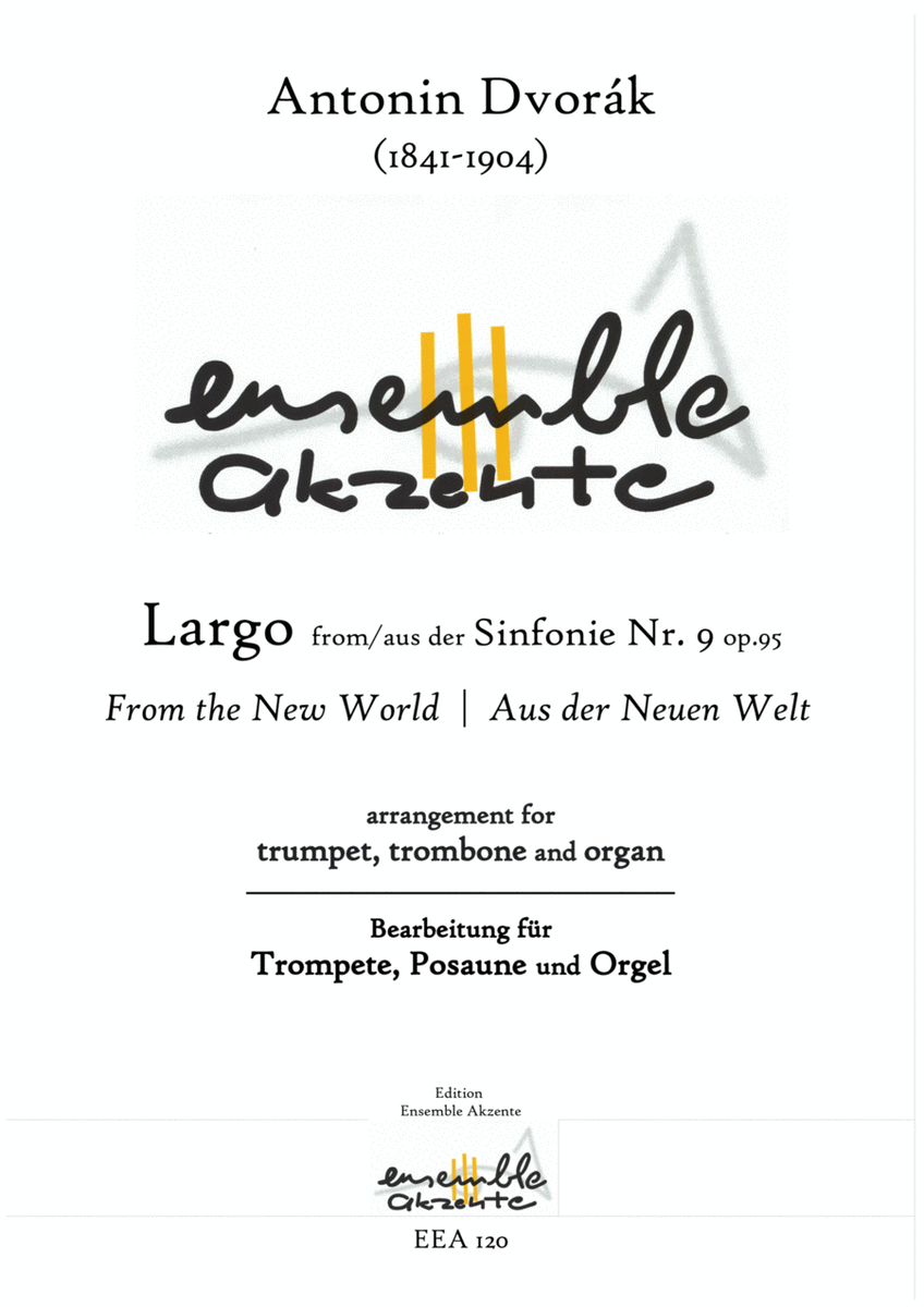 Largo from Symphony No.9 - From the New World - arrangement for trumpet, trombone and organ image number null