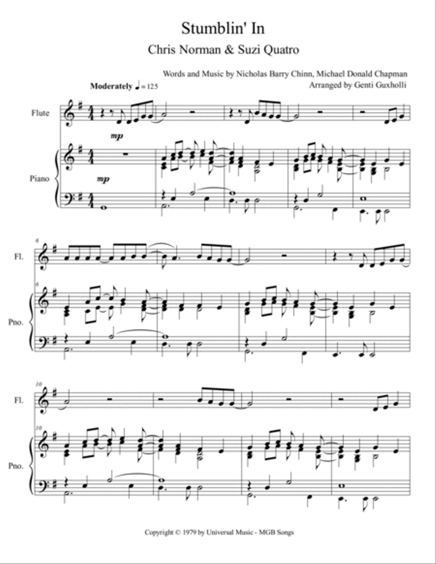 Stumblin' In Stumblin' In Flute Solo scores gallery preview page 2