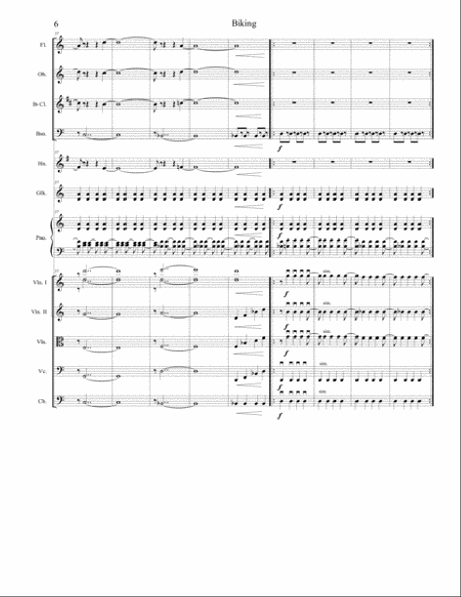 Bike Bike Bike - aka Biking Chamber Orchestra scores gallery preview page 6