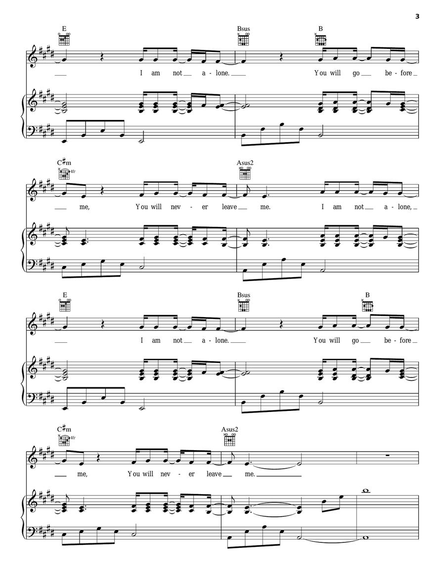 I Am Not Alone Acoustic Guitar scores gallery preview page 3