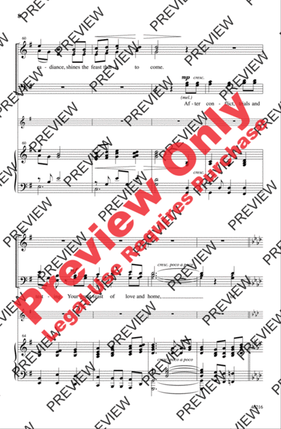 Communion of Grace 4-Part scores gallery preview page 8