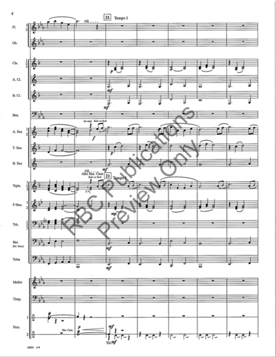 Lyrico For Winds Concert Band scores gallery preview page 7