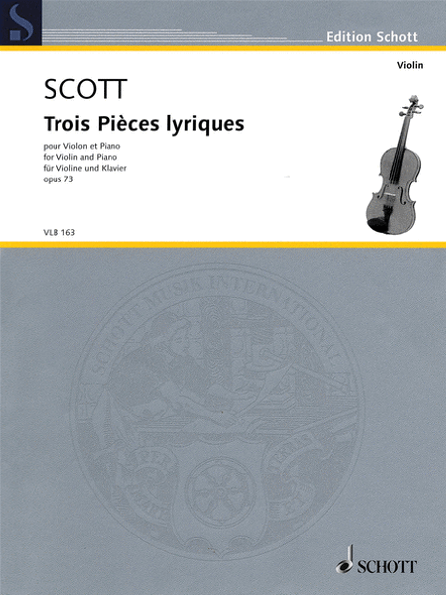 Trois Pièces Lyriques, Op. 73 Violin Solo scores gallery preview page 1