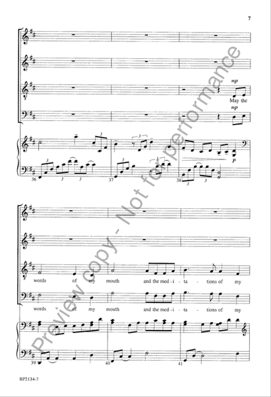 The Meditations of My Heart 4-Part scores gallery preview page 8