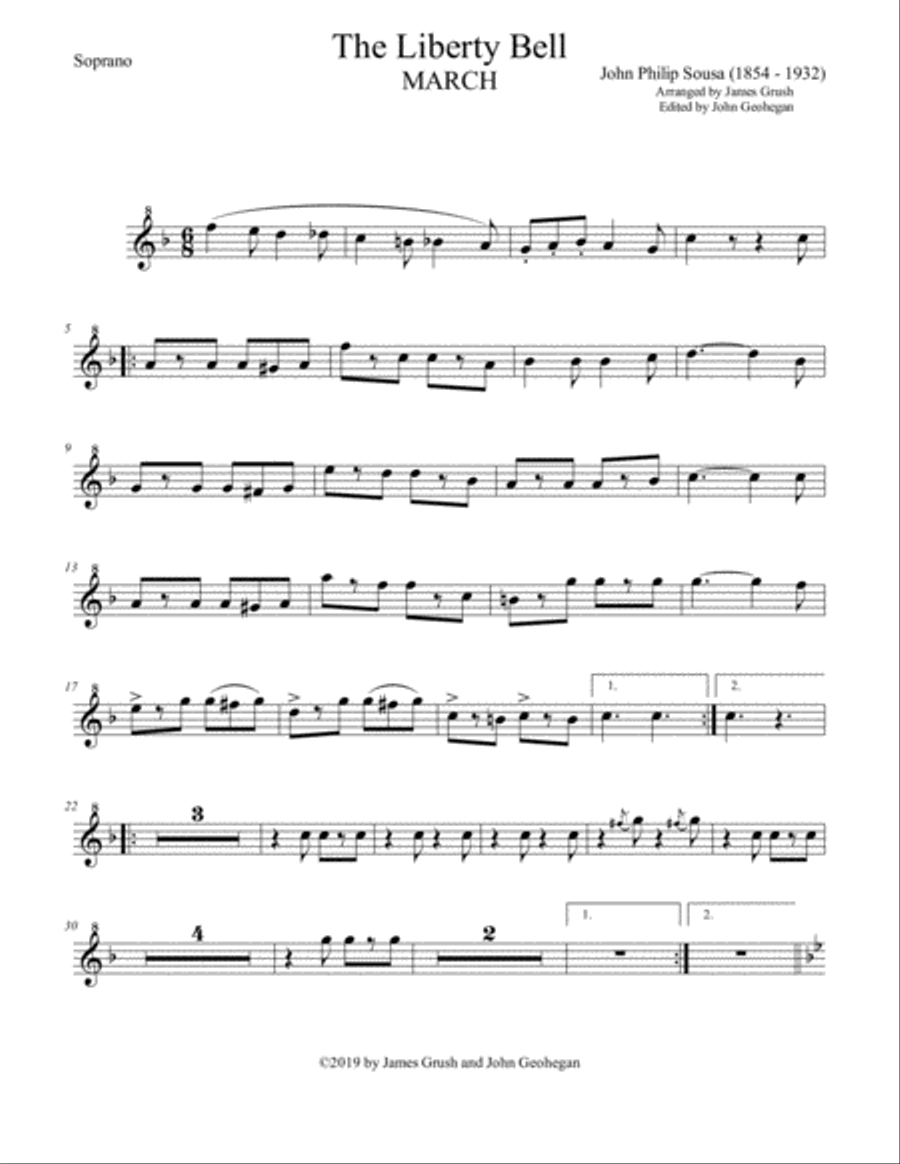 Liberty Bell (March) for Recorder Sextet Recorder scores gallery preview page 4