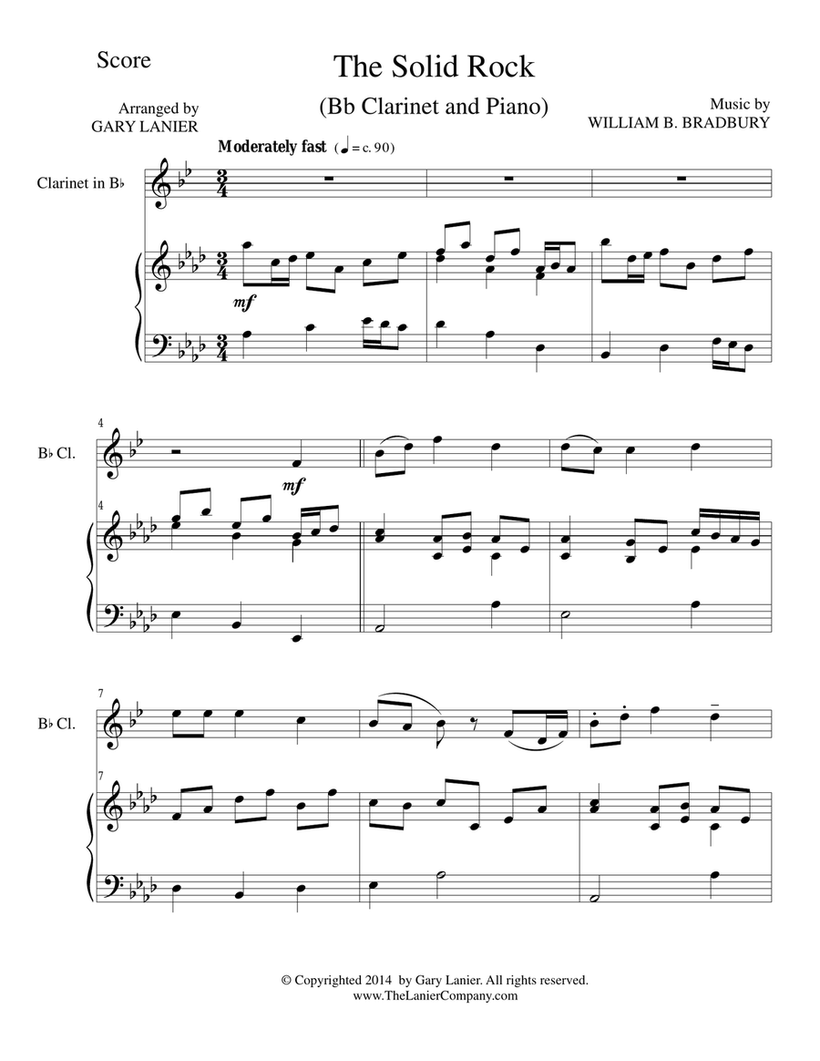 Gary Lanier: Hymns of Faith and Trust (Duets for Bb Clarinet & Piano) Gary Lanier: Hymns of Faith and Trust (Duets for Bb Clarinet & Piano) Woodwind Duet scores gallery preview page 2