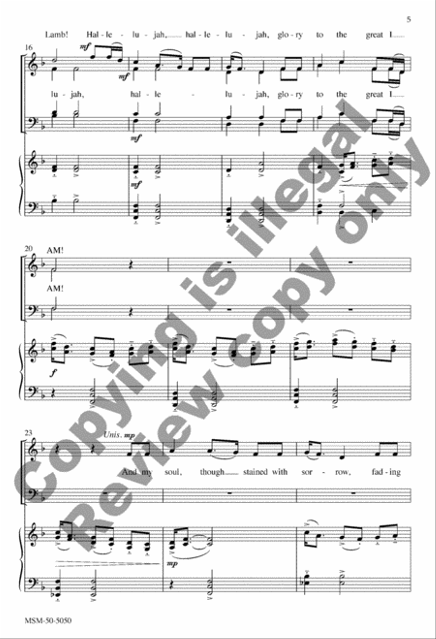 Hark, I Hear the Harps Eternal 4-Part scores gallery preview page 4