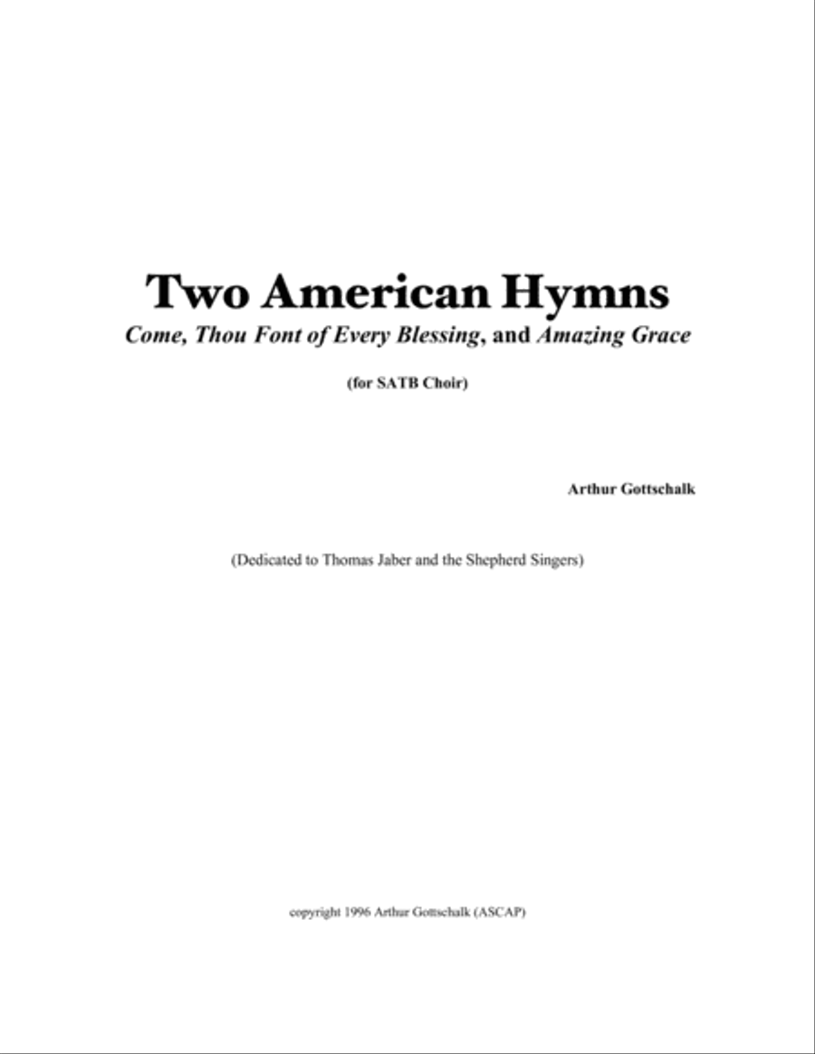 Two American Hymns 4-Part scores gallery preview page 1