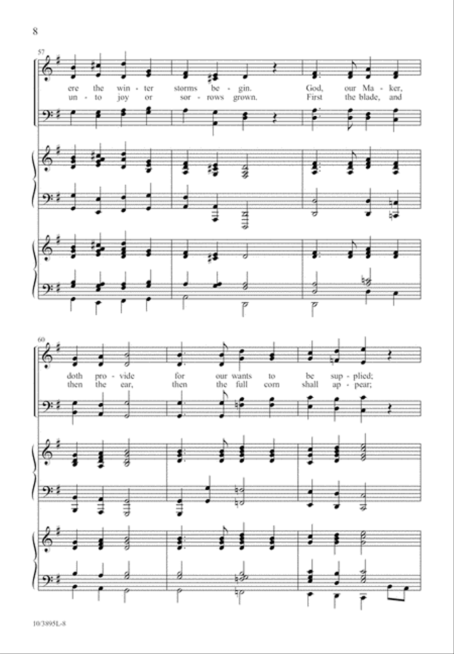 Raise the Song of Harvest Home 4-Part scores gallery preview page 9