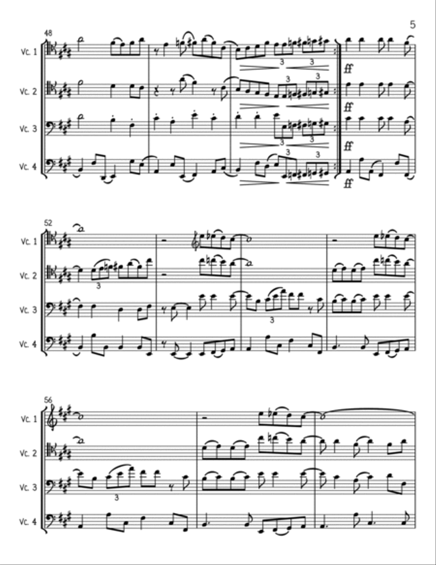 Always Look On The Bright Side Of Life String Quartet scores gallery preview page 5