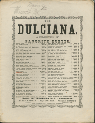 The Dulciana. A Collection of Favorite Duetts