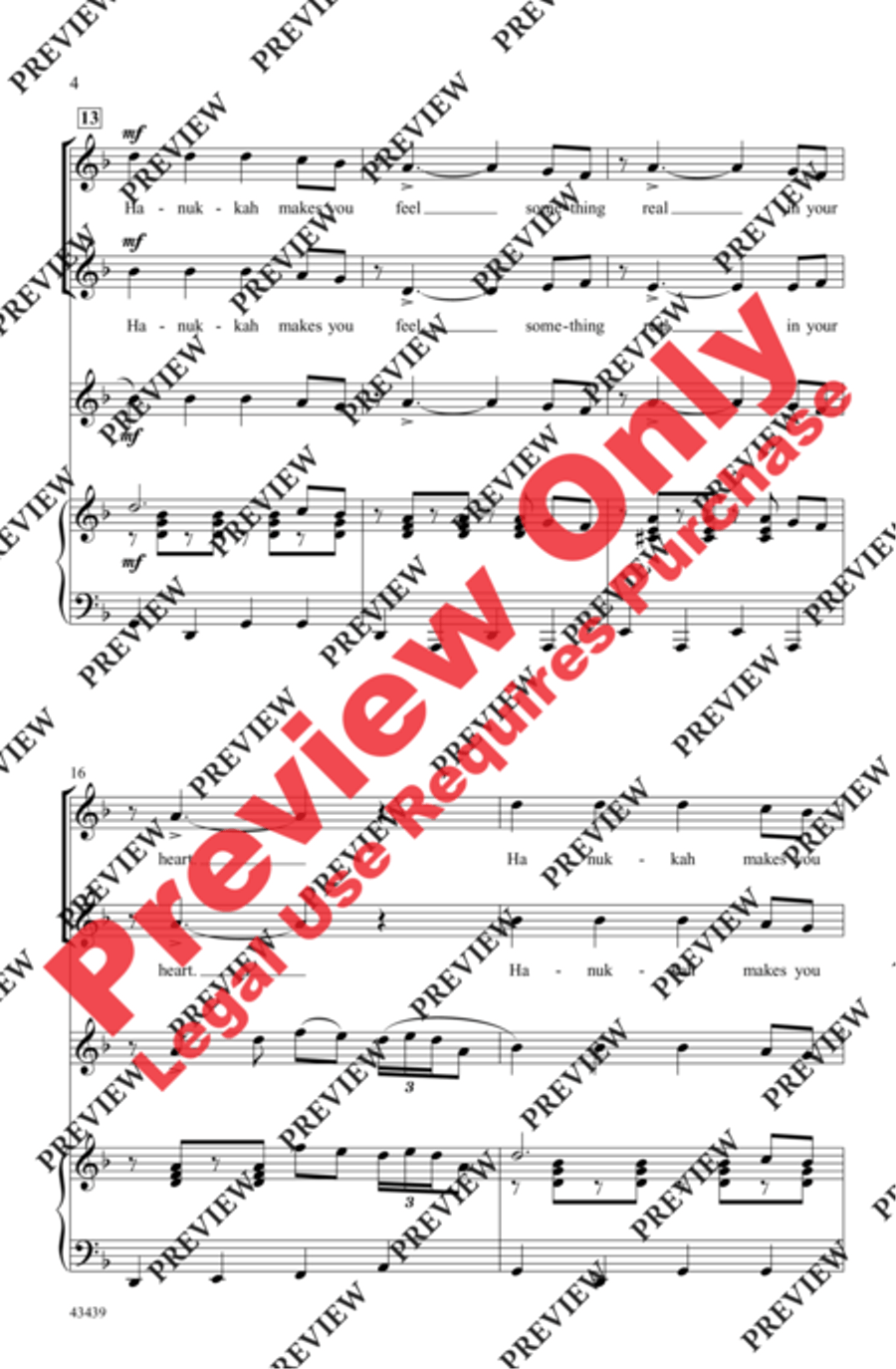 Feel the Joy of Hanukkah 2-Part scores gallery preview page 4