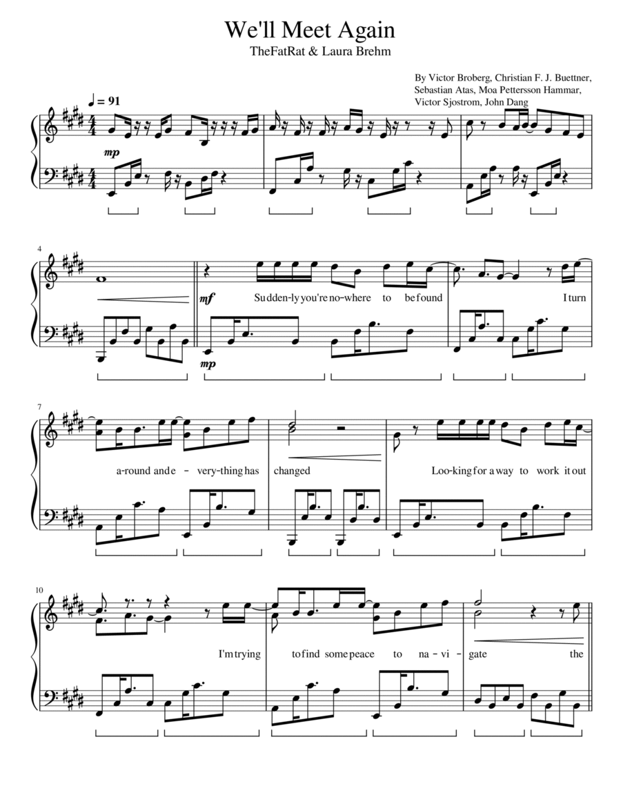 We'll Meet Again Piano Solo scores gallery preview page 1