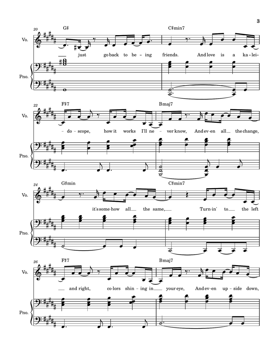 Kaleidoscope Kaleidoscope Piano, Vocal, Guitar scores gallery preview page 3