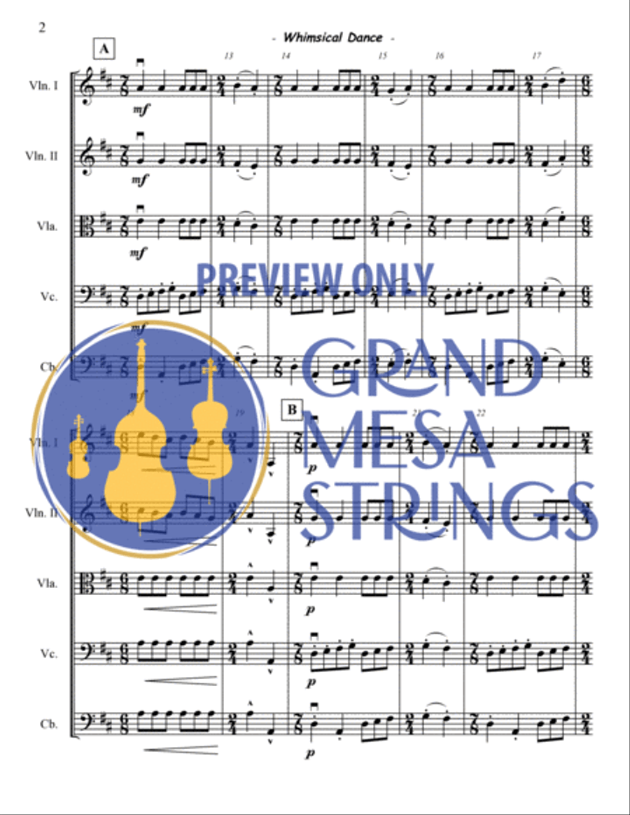Whimsical Dance String Orchestra scores gallery preview page 3
