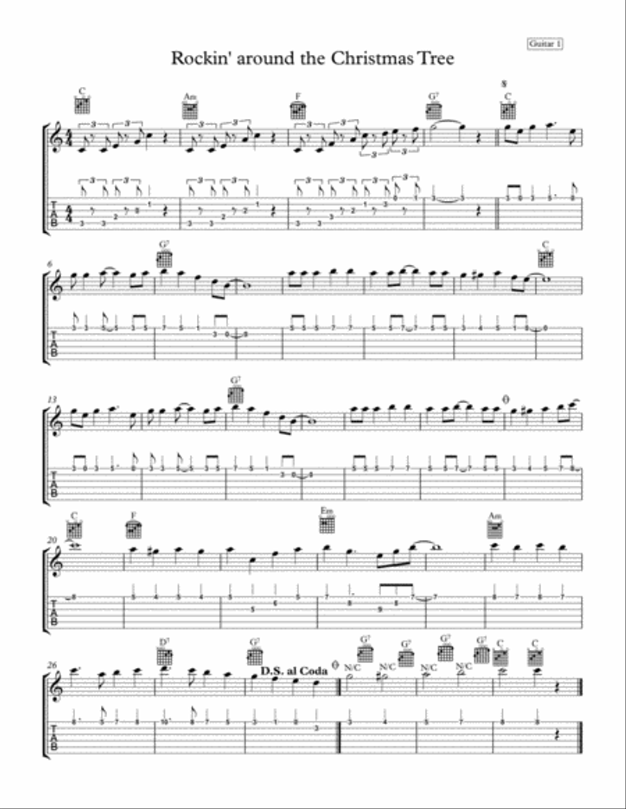 Rockin' Around The Christmas Tree Small Ensemble scores gallery preview page 1