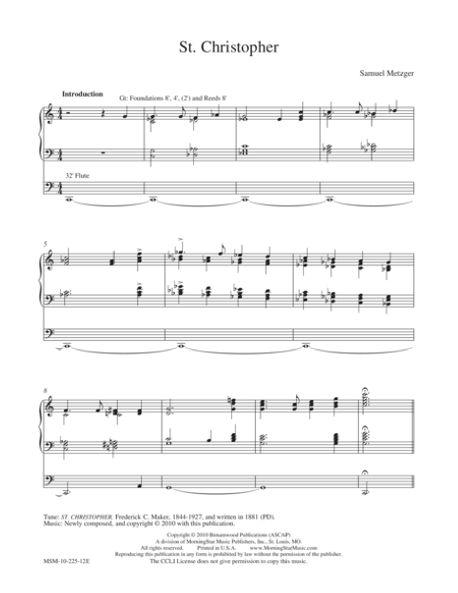St. Christopher Choir scores gallery preview page 1