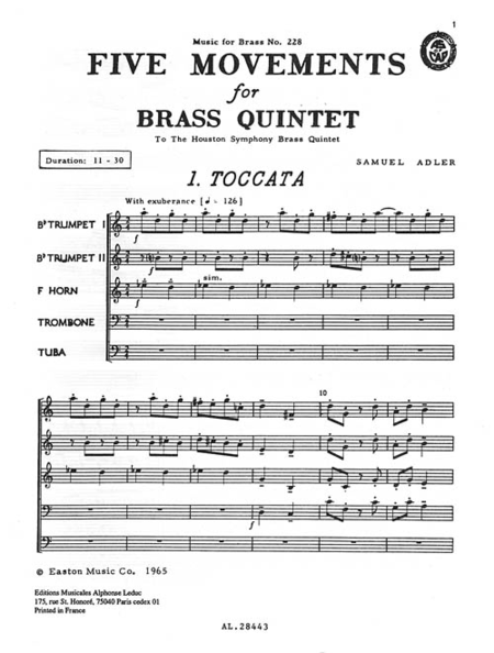 5 Mouvements (quintet-brass)