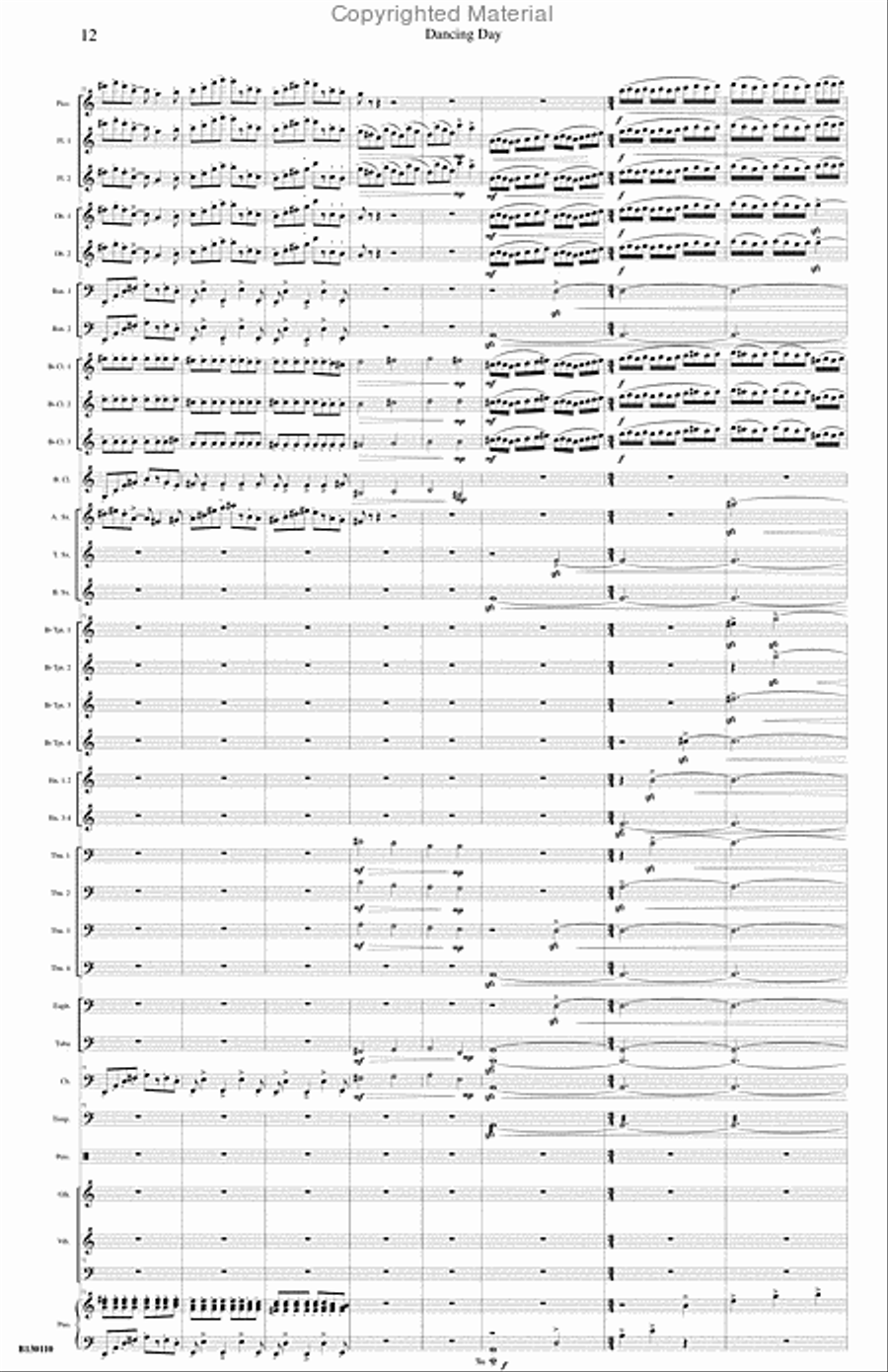 Dancing Day Concert Band scores gallery preview page 13