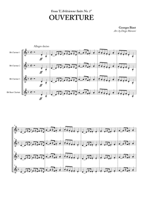 Book cover for "L'Arlesienne Suite No. 1" for Clarinet Quartet