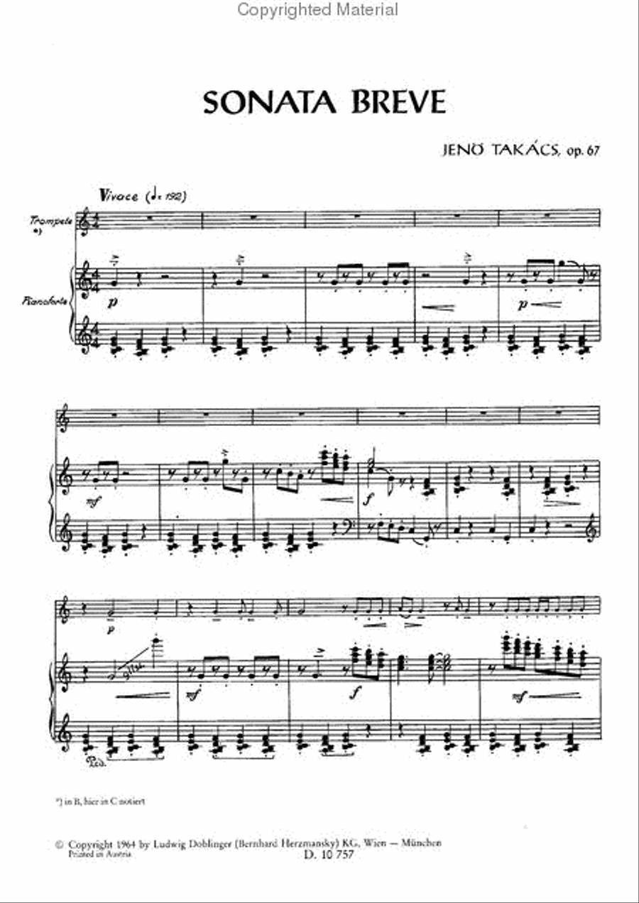 Sonata breve op. 67 Trumpet scores gallery preview page 2