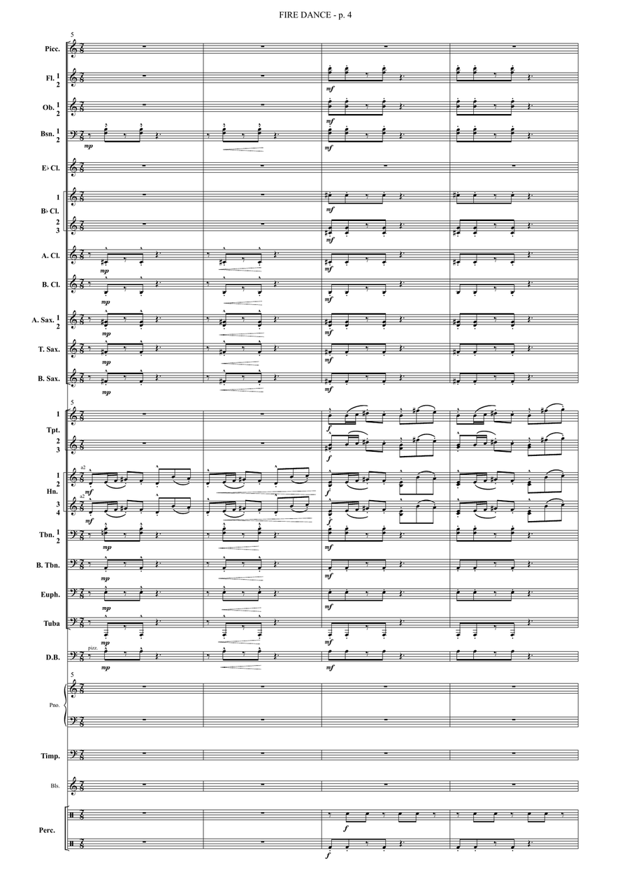 Fire Dance for Concert Band Concert Band scores gallery preview page 4
