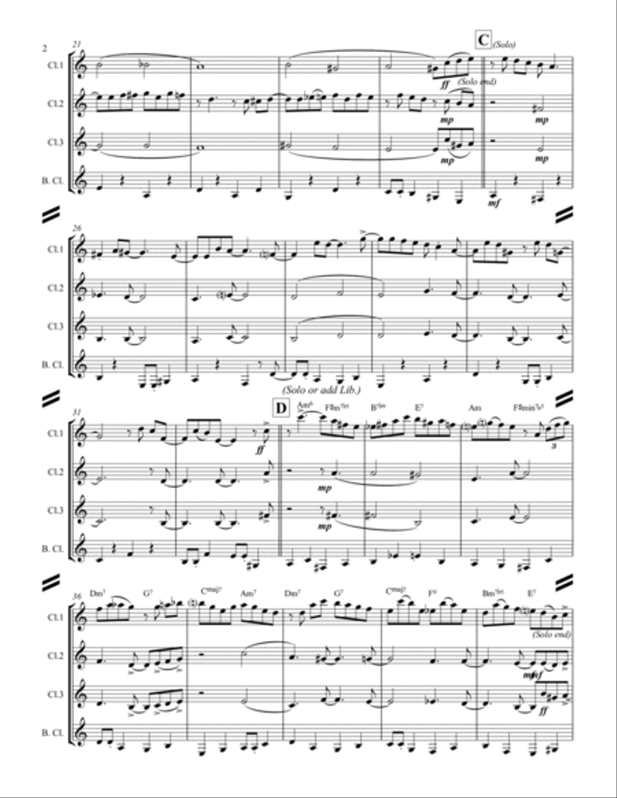 Lullaby Of Birdland Woodwind Ensemble scores gallery preview page 3
