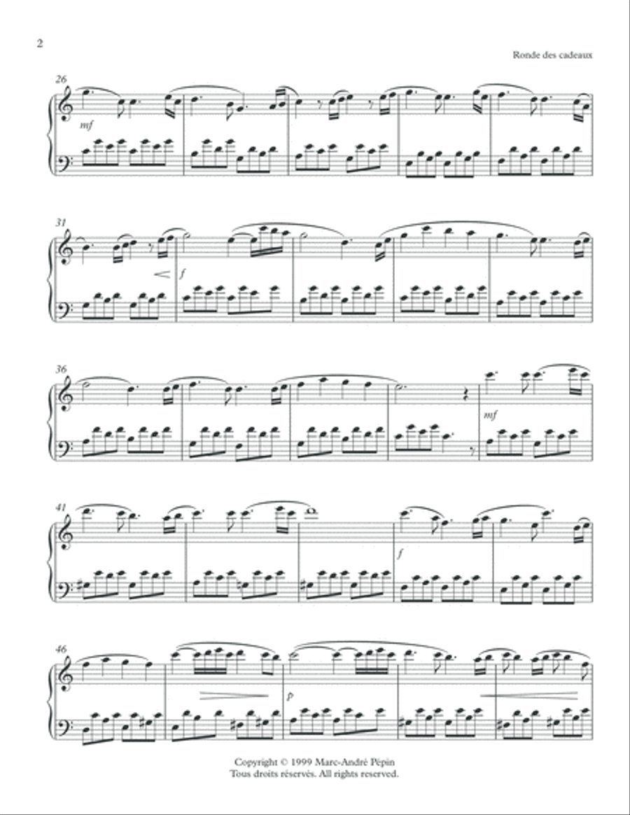 Ronde des cadeaux / Dancing Gifts Piano Solo scores gallery preview page 3
