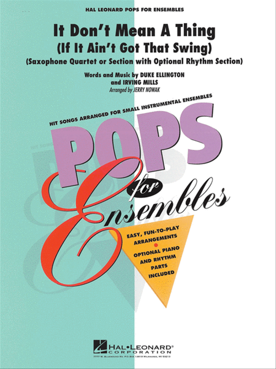 It Don't Mean a Thing Saxophone Quartet scores gallery preview page 1