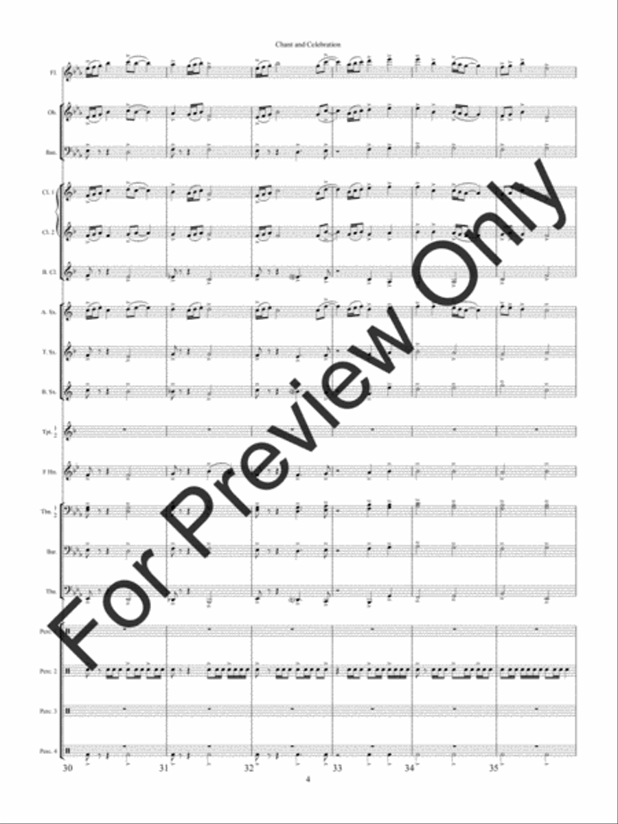 Chant and Celebration Concert Band scores gallery preview page 7
