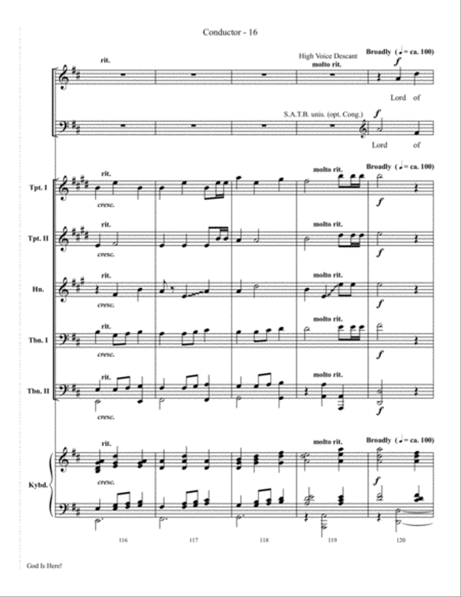 God Is Here 4-Part scores gallery preview page 18