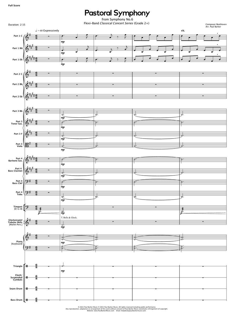 Pastoral Symphony (Flexible Instrumentation) Concert Band scores gallery preview page 4