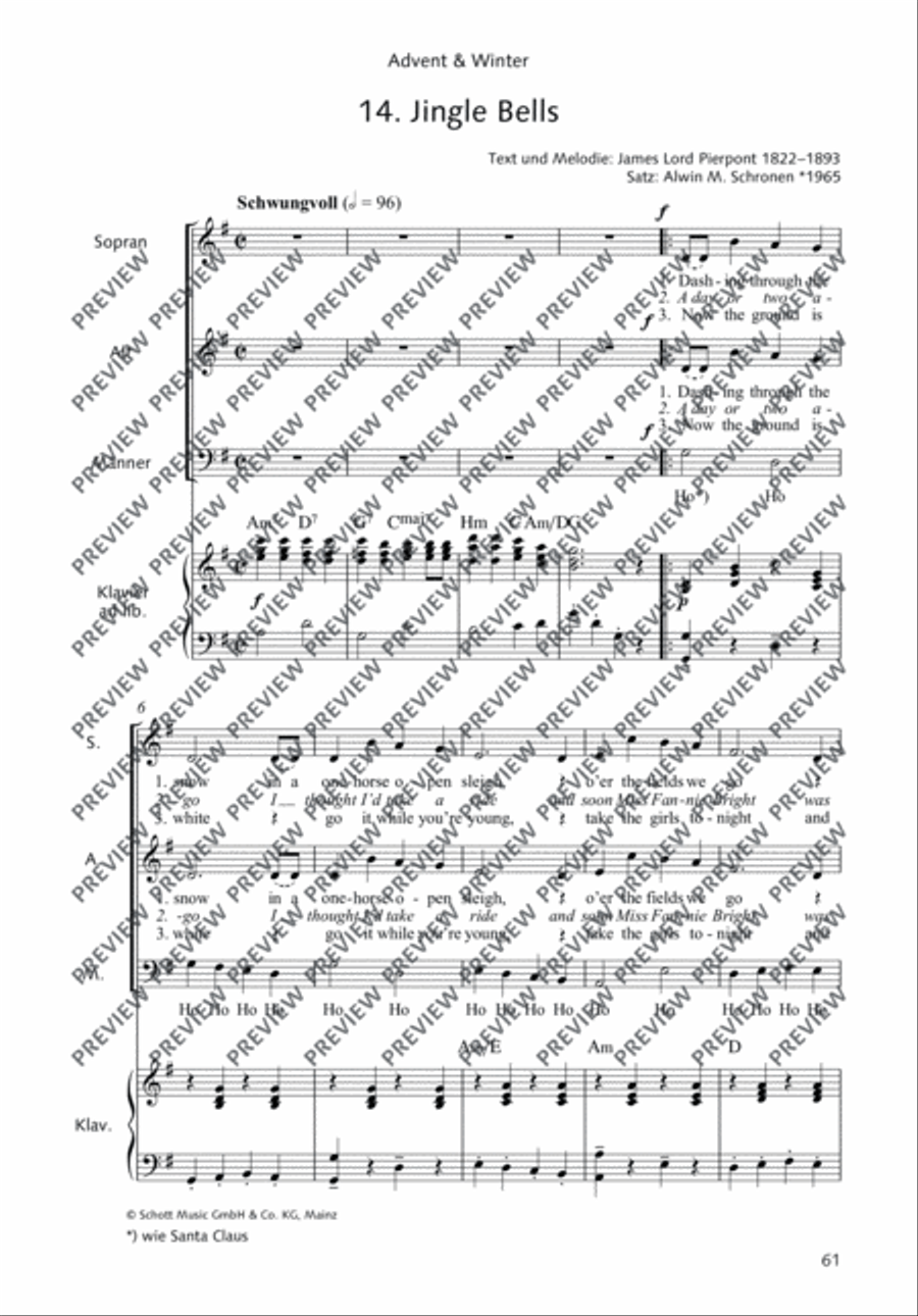 Jingle Bells 3-Part scores gallery preview page 2