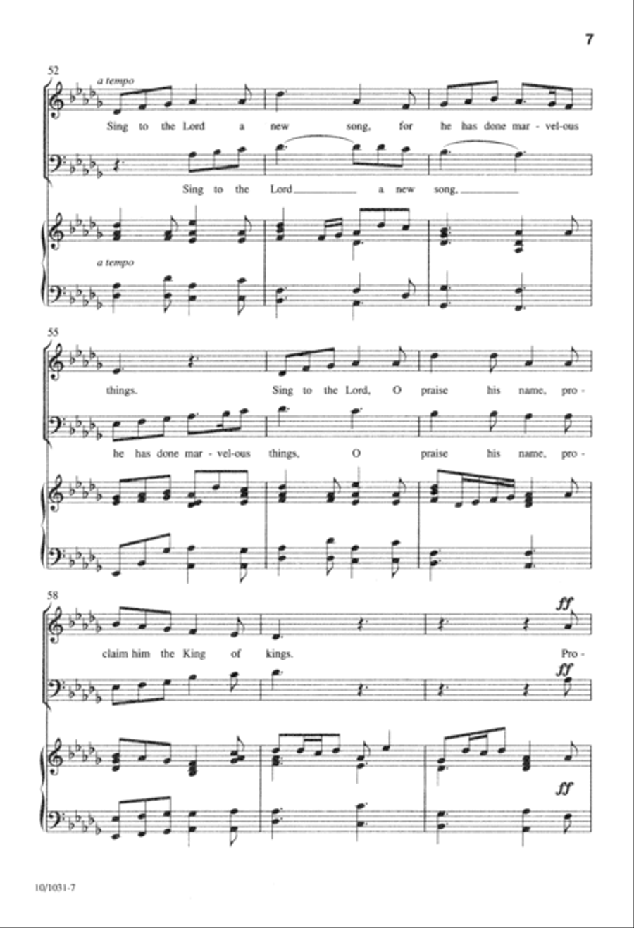Sing to the Lord a New Song 4-Part scores gallery preview page 7