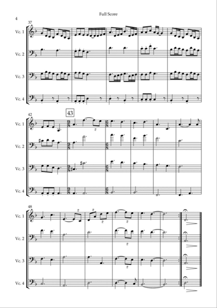 He's A Pirate String Quartet scores gallery preview page 4