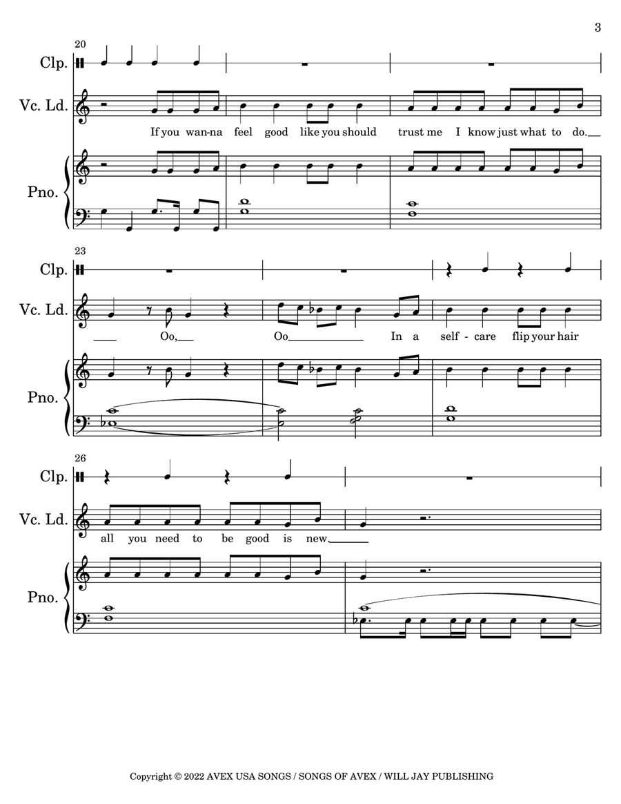 Treat Myself Treat Myself Voice scores gallery preview page 3