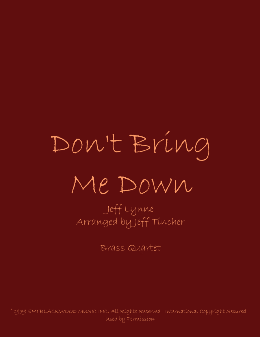 Don't Bring Me Down Brass Ensemble scores gallery preview page 1