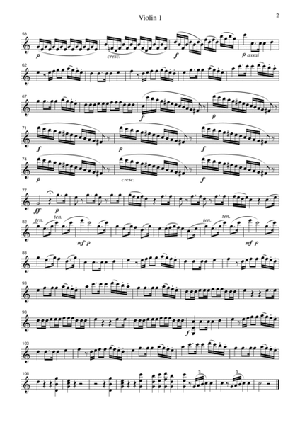 Mozart Non piuandrai farfallone amoroso from Le Nozze di Figaro, for string quartet, CM024
