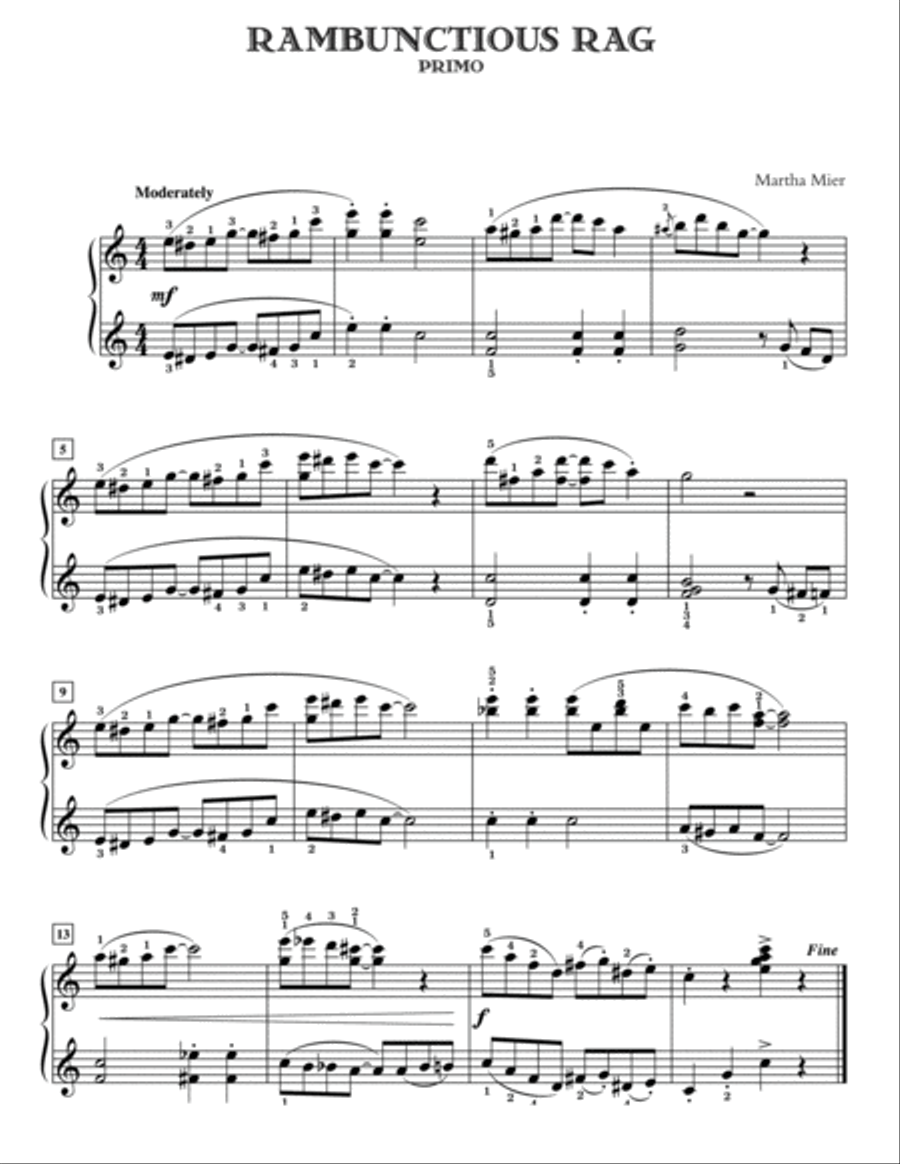 Jazz, Rags & Blues for Two, Book 5 Small Ensemble scores gallery preview page 12