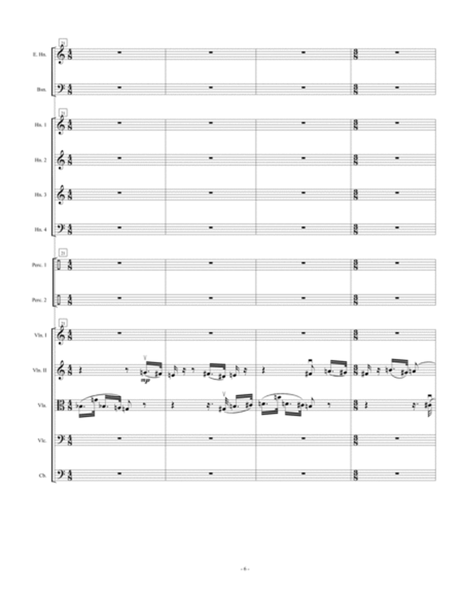 Music for String Orchestra, 8 french horns, 3 woodwinds, and 4 percussi.on image number null