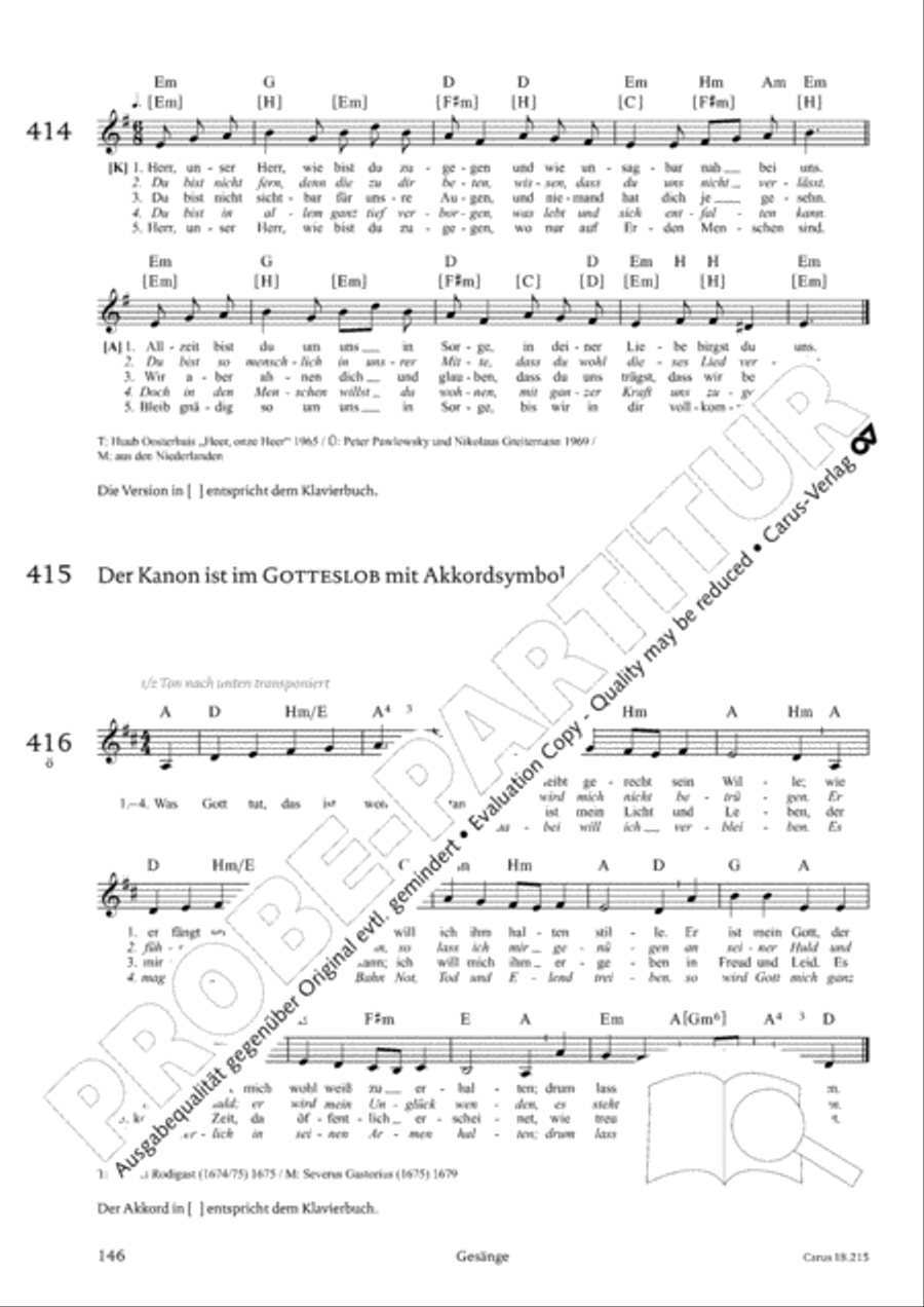 Gitarrenbuch zum Gotteslob Guitar scores gallery preview page 140